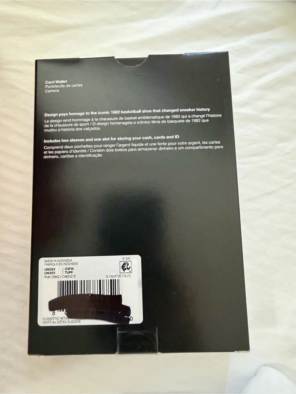 Nike Air Force 1 Card Wallet - White